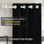 Paris Collection Blackout Curtain Window/Door/Long Door - Black (Pack of 1)