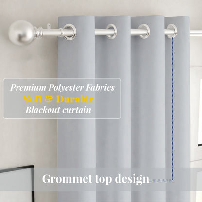 Paris Collection Blackout Curtain Window/Door/Long Door - Light Aqua (Pack of 1)