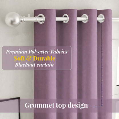 Paris Collection Blackout Curtain Window/Door/Long Door - Light Pink (Pack of 1)