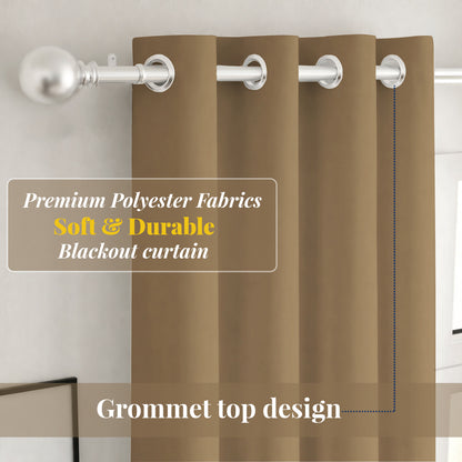 Paris Collection Blackout Curtain Window/Door/Long Door - Gold (Pack of 1)