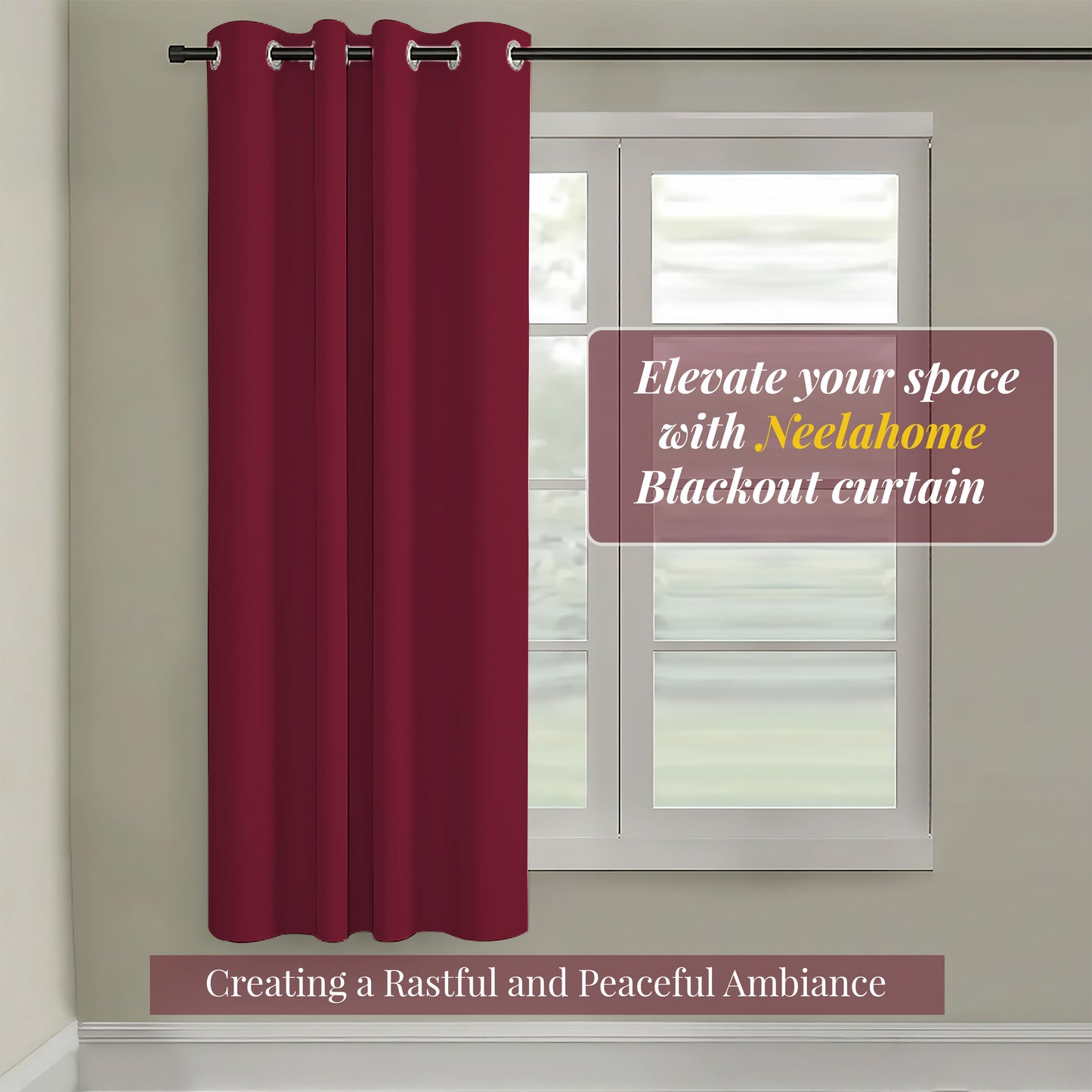 Paris Collection Blackout Curtain Window/Door/Long Door - Green (Pack of 1)