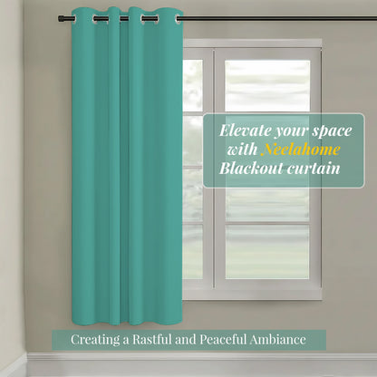 Paris Collection Blackout Curtain Window/Door/Long Door - Green (Pack of 1)