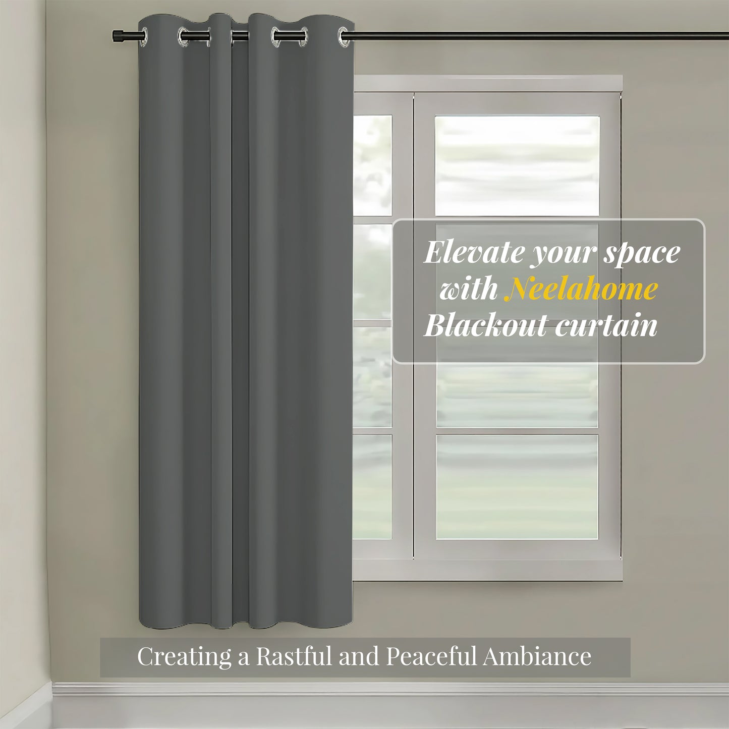 Paris Collection Blackout Curtain Window/Door/Long Door - Green (Pack of 1)