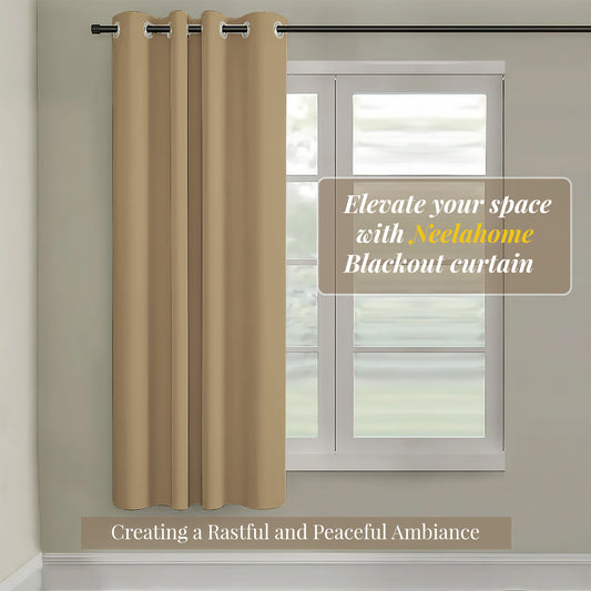 Paris Collection Blackout Curtain Window/Door/Long Door - Gold (Pack of 1)