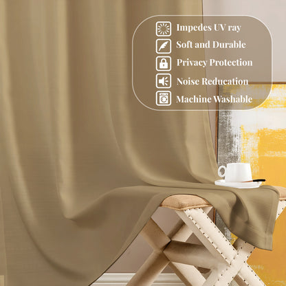 Paris Collection Blackout Curtain Window/Door/Long Door - Gold (Pack of 1)