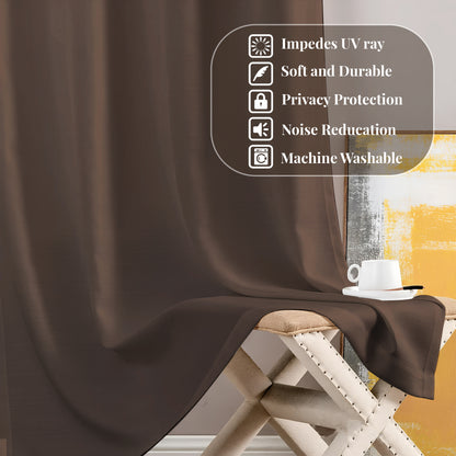Paris Collection Blackout Curtain Window/Door/Long Door- Coffee (Pack of 1)