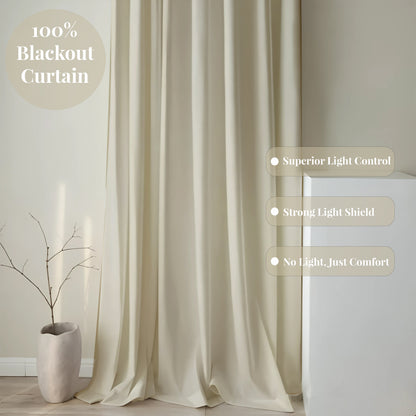 Paris Collection Blackout Curtain Window/Door/Long Door - Cream (Pack of 1)
