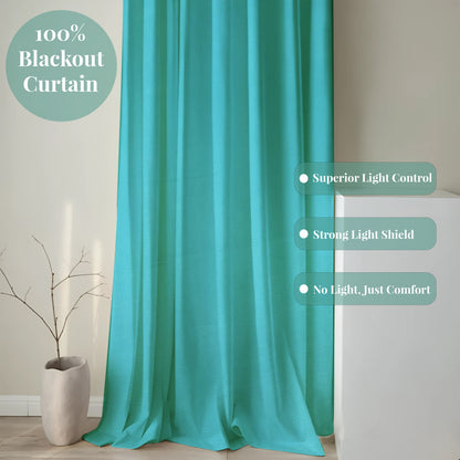 Paris Collection Blackout Curtain Window/Door/Long Door - Green (Pack of 1)