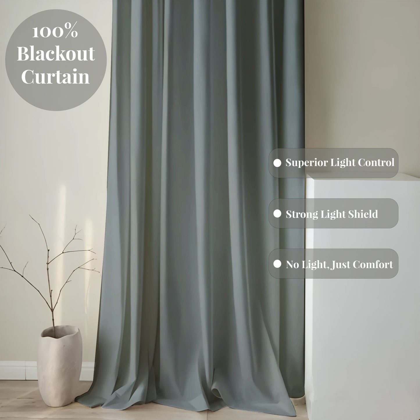 Paris Collection Blackout Curtain Window/Door/Long Door - Green (Pack of 1)