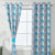 Venice Collection Room Darkening Premium Curtain - Floral Aqua (Pack of 1)