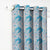 Venice Collection Room Darkening Premium Curtain - Floral Aqua (Pack of 1)