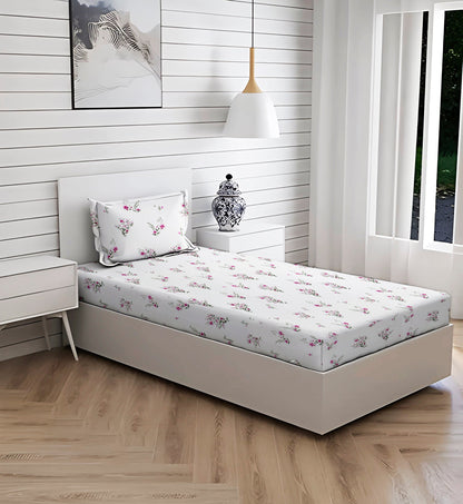 London Collection 200 TC Fitted Bedsheet- Pink