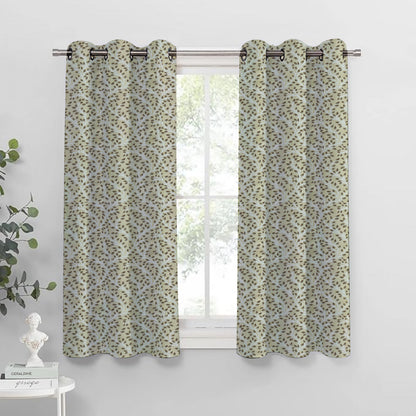 Venice Collection Room Darkening Premium Curtain - Floral Coffee (Pack of 1)